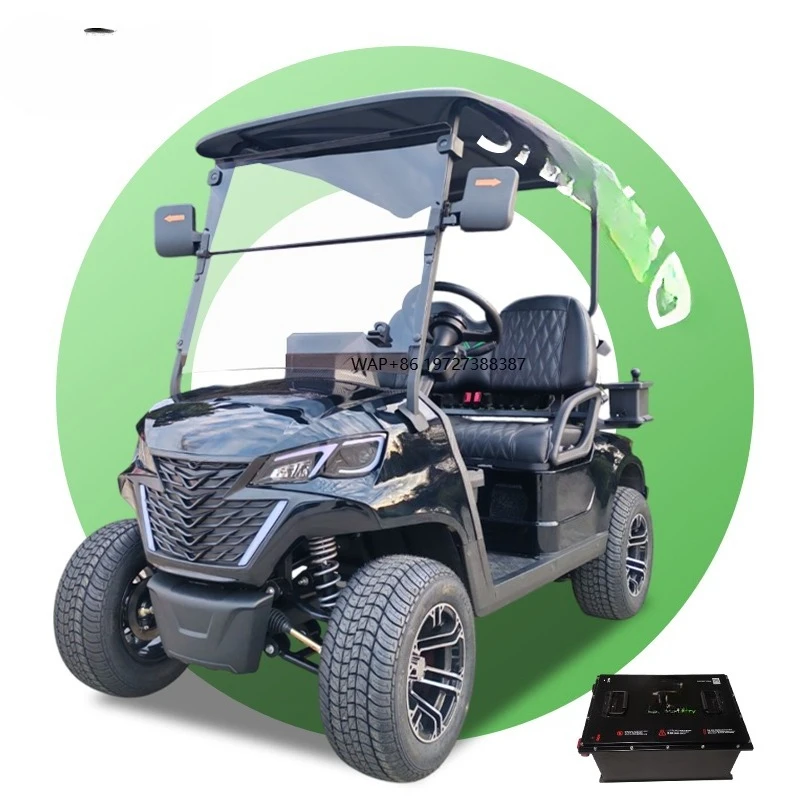 

2 Seater 48 Volt Lithium Battery Electric Golf Cart Street Legal Custom Side Boxes CE Certified 50-70Km/h