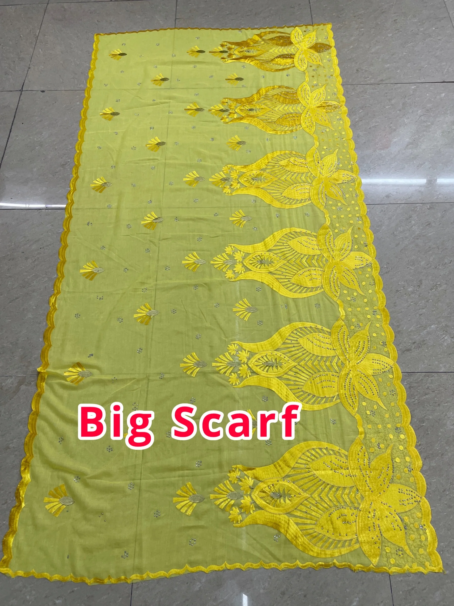 2024New African Women Scarfs Muslim Embroidery Soft Cotton Big Scarf For ShawlsWraps Pashmina