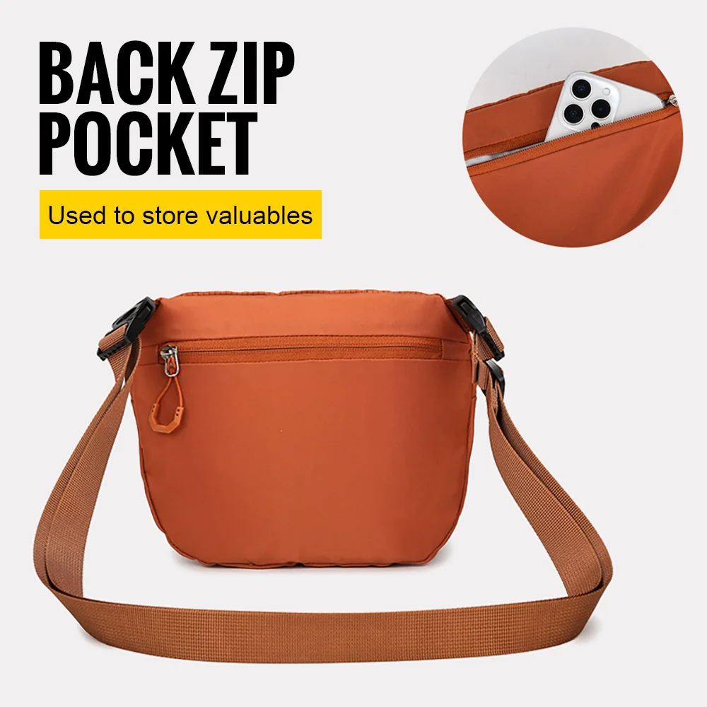 WRELS Versatile Nylon Waist Bag Lightweight Waterproof Multifunctional Crossbody Bag Zipper Outdoor Running Hiking Fanny Pack