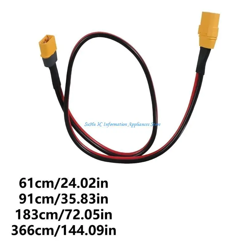 XT60 ذكر إلى XT90 شاحن أنثي كابل 12awg لتحويل البطارية 61-366 سم #6
