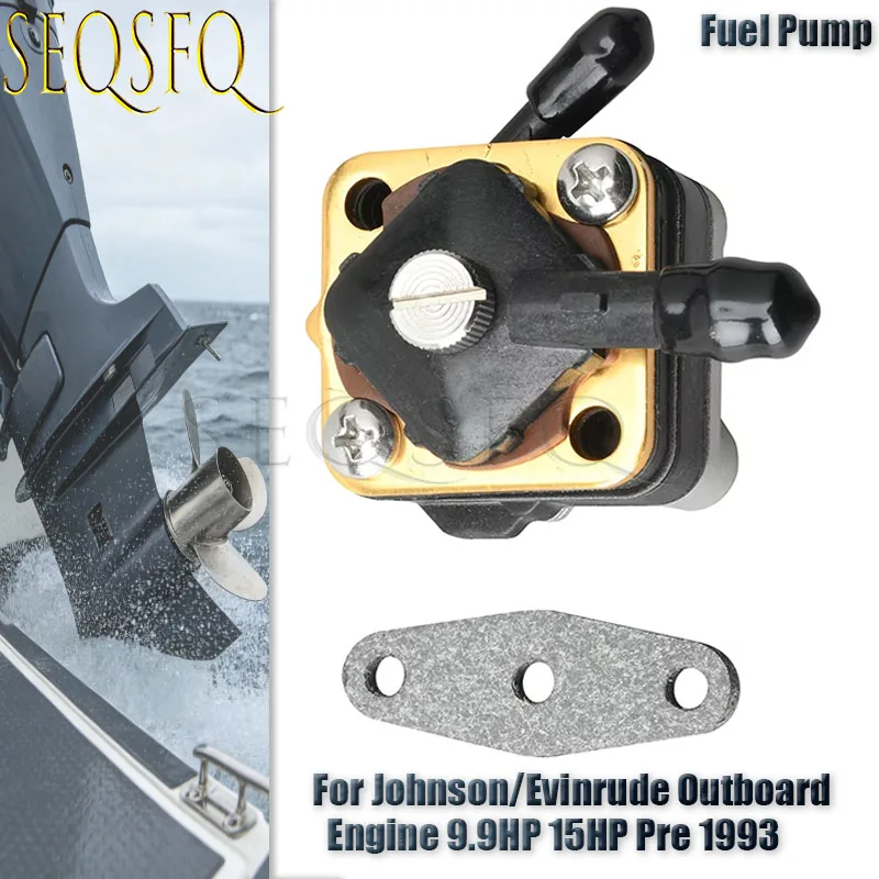 outboard 18-7350 397839 Fuel Pump 388833 For Johnson/Evinrude Outboard Engine 9.9HP 15HP Pre 1993 Boat Motor Accessories