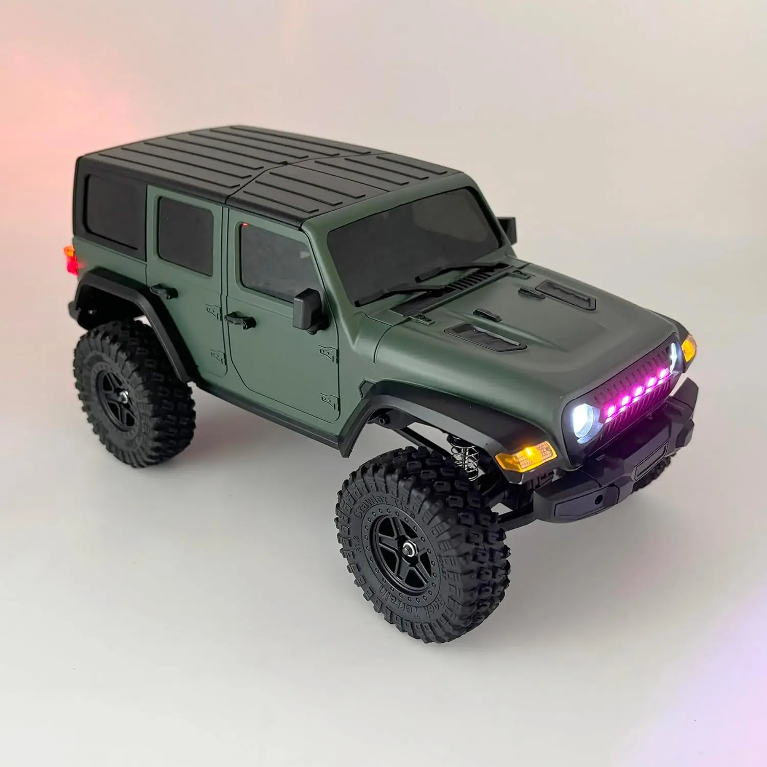Remote Control 1/18 Scale 4x4 All Terrain Rock Crawler Truck, 370 Brushed Motor 2.4GHz Fully Proportional 3-Speed, RTR Upgrade Chassis Hobby Toy for Adults