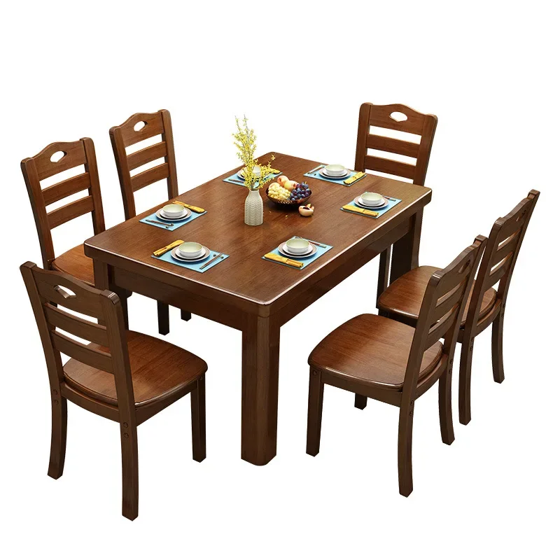 

Solid wood dining table, rectangular wooden table