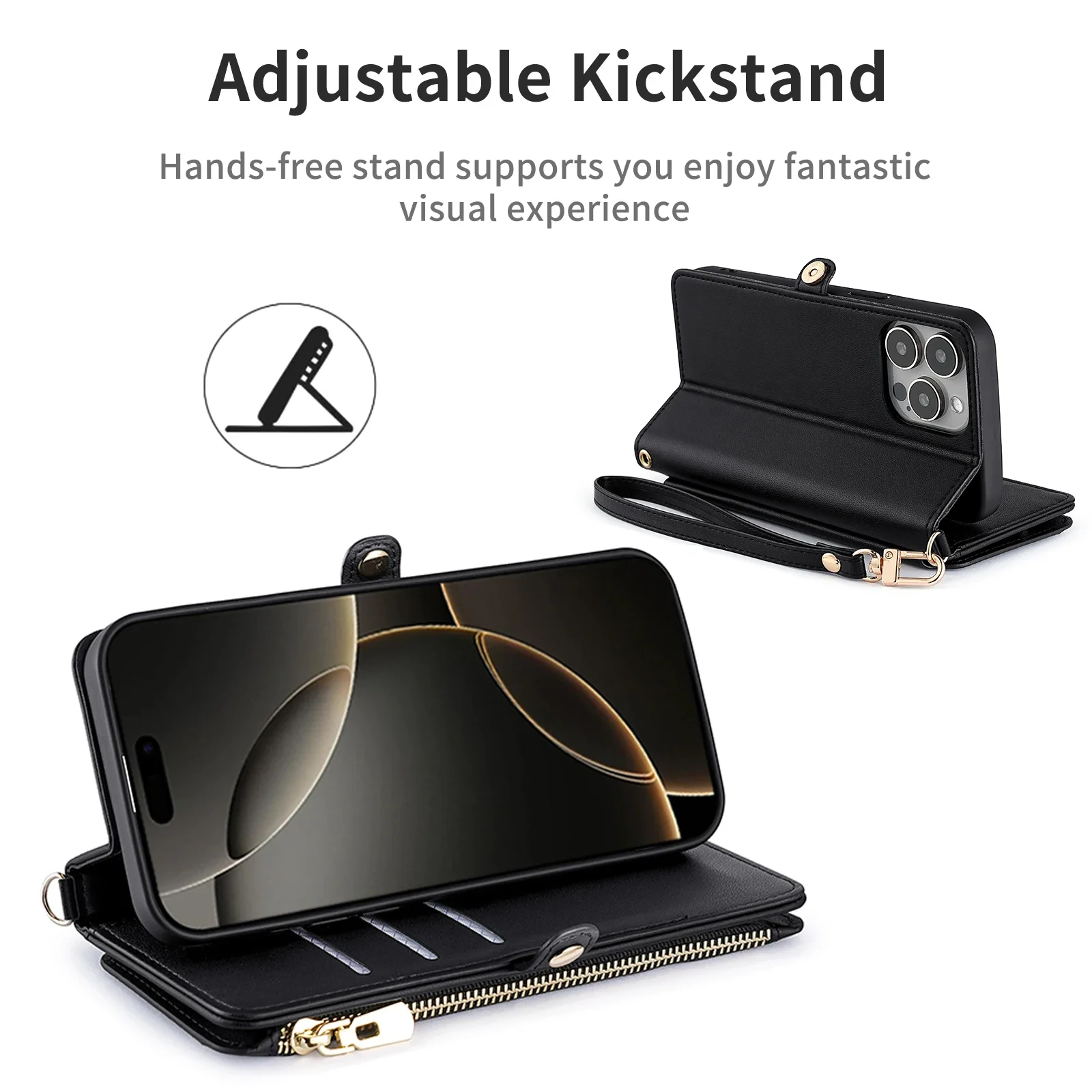 حافظة جلدية قابلة للطي لهاتف سامسونج جالاكسي نوت 5 8 9 10 20 لايت بلس نوت 20 الترا محفظة بحبل غطاء هاتف للبطاقات