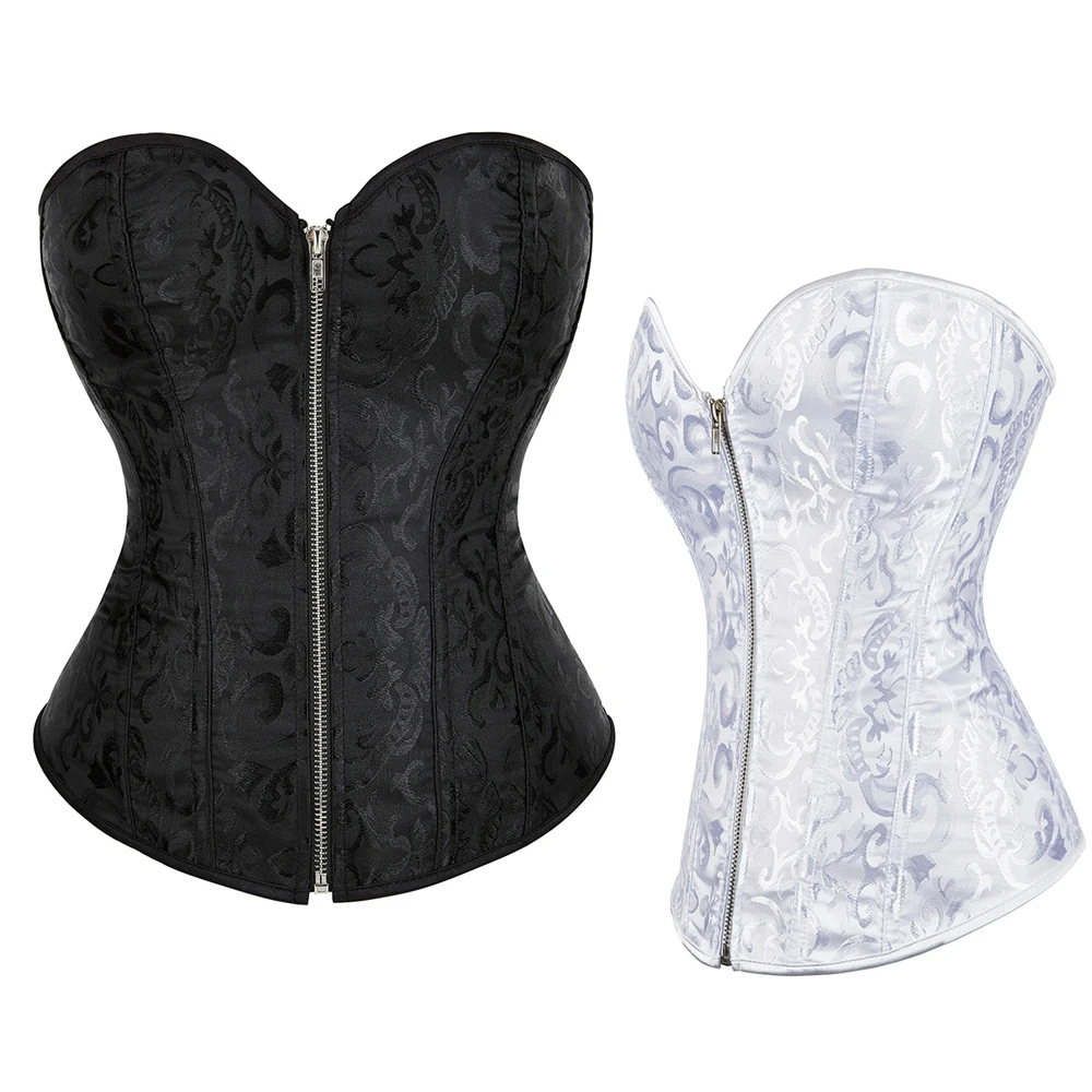 

Women Corset Sexy Slim Burlesque EMB.Body Shaper Strapless Overbust Boned Lace upCorset Bustier Overbust Corset Plus Size6XL