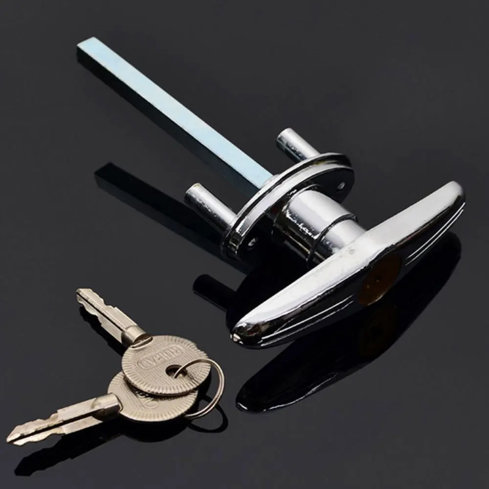 Garage Door Opener T Lock Handle with 2/4 keys Secure For Caravans & Trailers