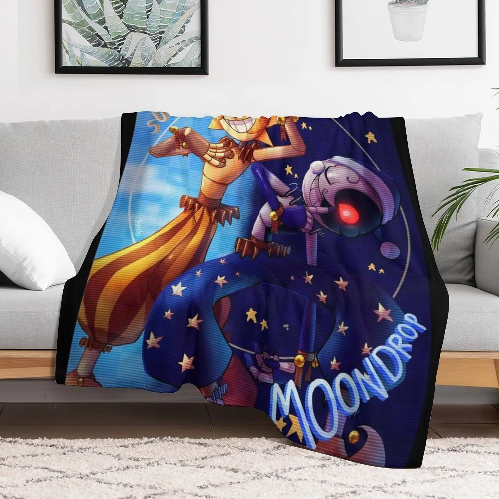 Sunnydrop and Moondrop Throw Blanket