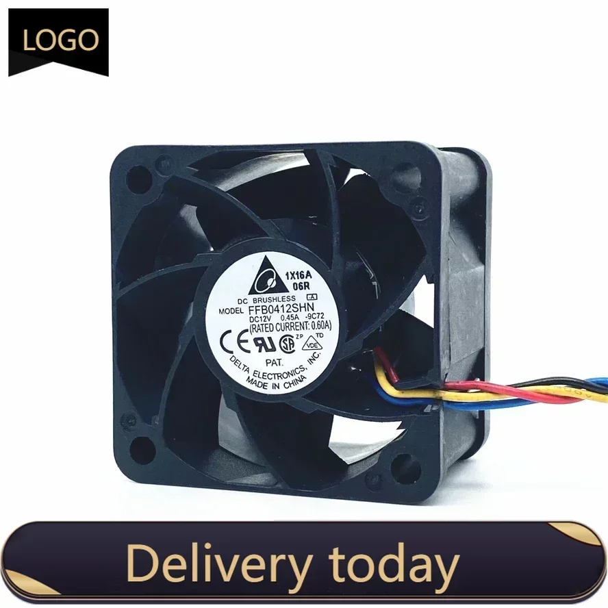 Delta FFB0412SHN 4028 40MM 40x40x28MM Server Fan Big Power Cooling Fan 12V 0.45A 0.6A With 4pin