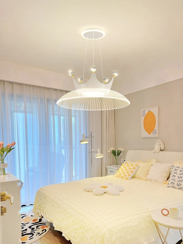 

Crystal chandelier children's room lights modern lamps Nordic luxury online celebrity led light in the bedroom