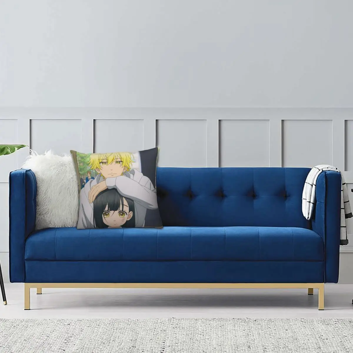 Anime Honey Lemon Soda Square Pillowcase Pillow Cover Cushion Zip Decorative Comfort Throw Pillow for Home Sofa