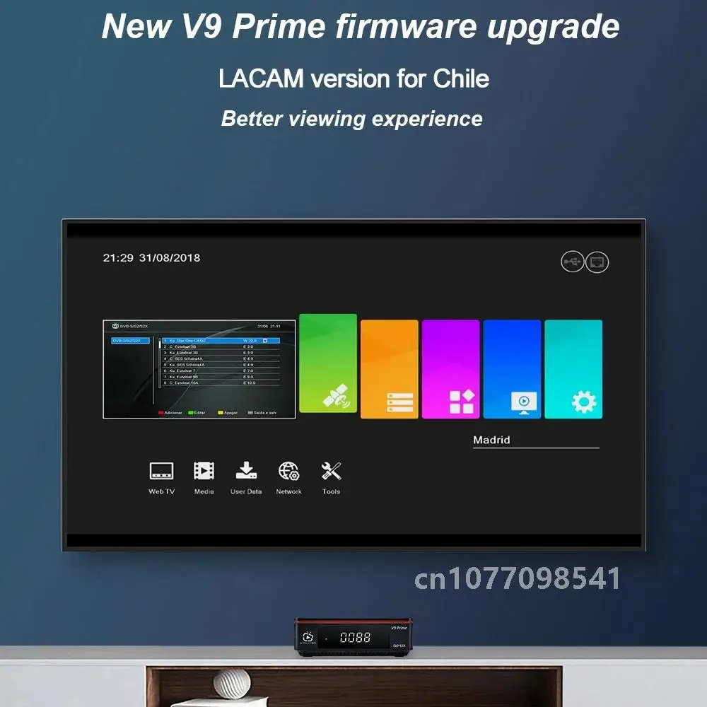 GTMEDIA V9 Prime LACAM Satellite ReceiverสนับสนุนIKS LAcam Release 70W/61WรายการDVB-S/S2/S2Xถอดรหัสจูนเนอร์ในตัวWIFI TV Box