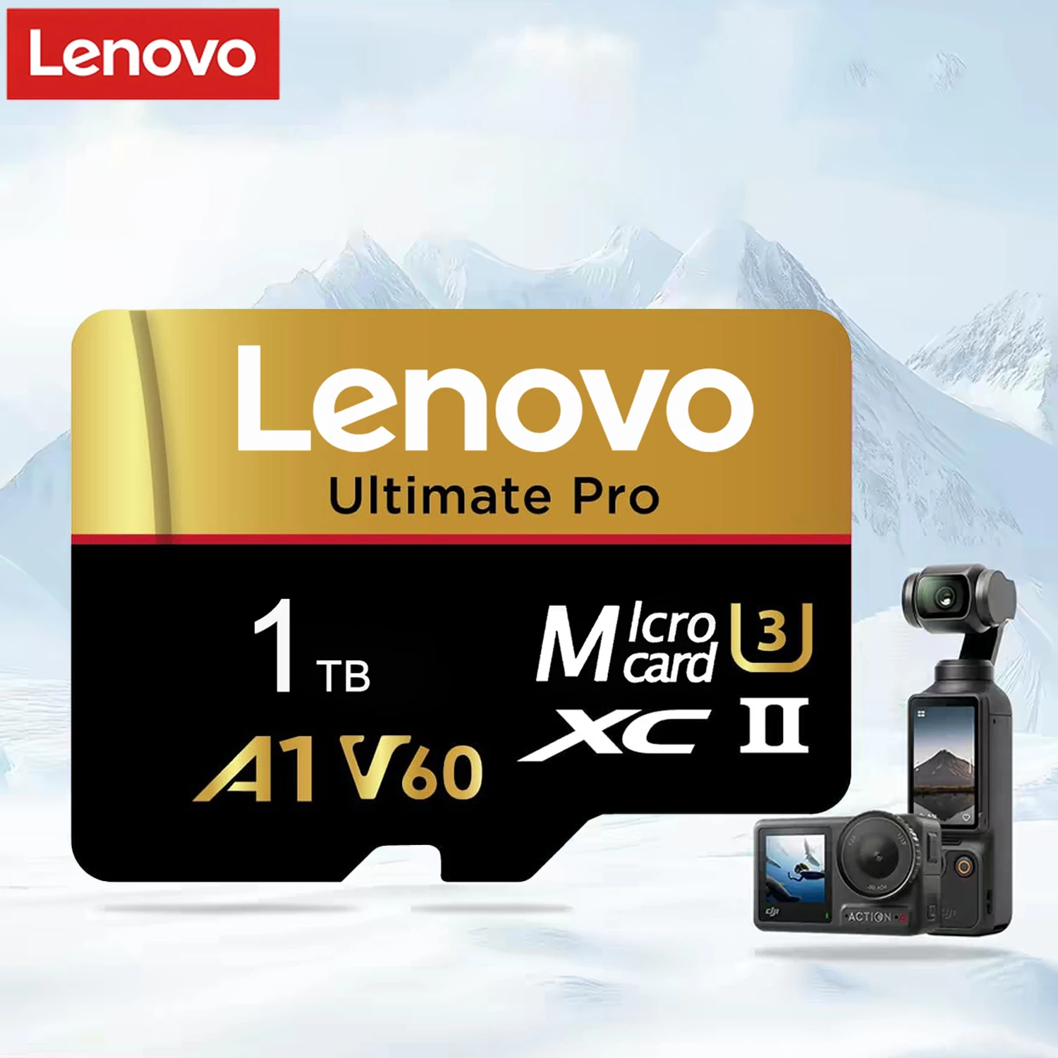 

Lenovo Class 10 High-Speed Memory Card 4K Full HD Micro SD Card for Drones Cameras Dash Cam V60 U3 TF Card 512GB 256GB 128GB