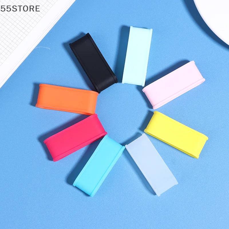 4 قطعة سيليكون امتصاص العرق الفرقة مضرب تنس قبضة حلقة مقبض إغلاق مرونة ثابتة لمط التنس الملحقات #5