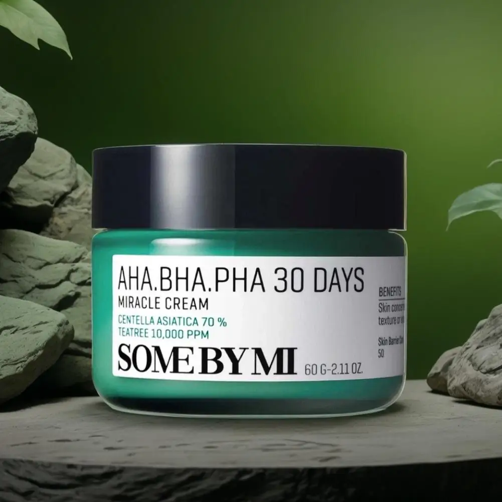 كريم كوري من MI AHA BHA PHA 30 يومًا كريم معجزة مقشر خفيف مرطب عميق يحسن البشرة الباهتة والتحكم في الزيوت والعناية بالبشرة