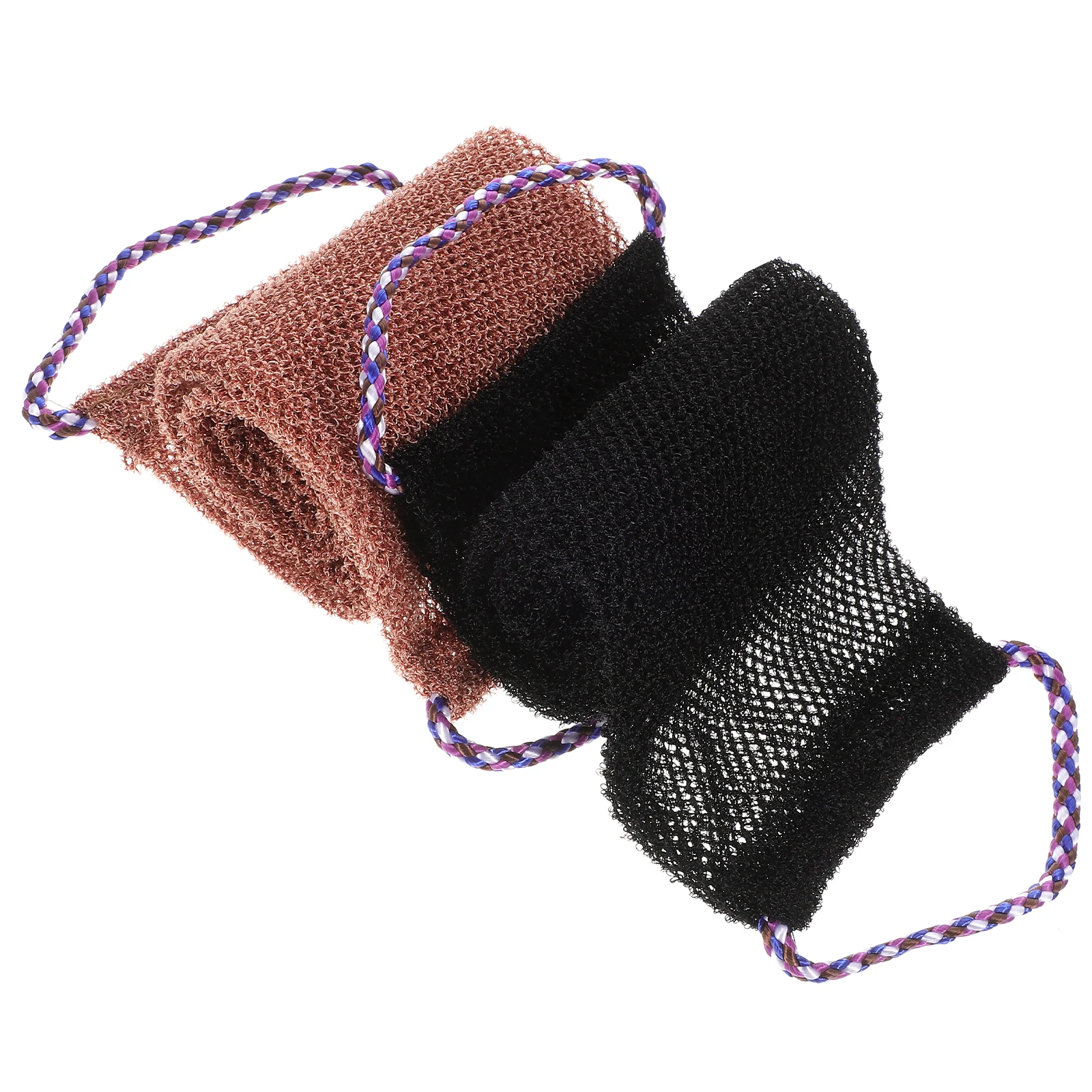

2pcs Non-breaking Stretchable African Nylon Shower Net Bath Scrubber Exfoliating Body Washcloths Reusable Long-lasting