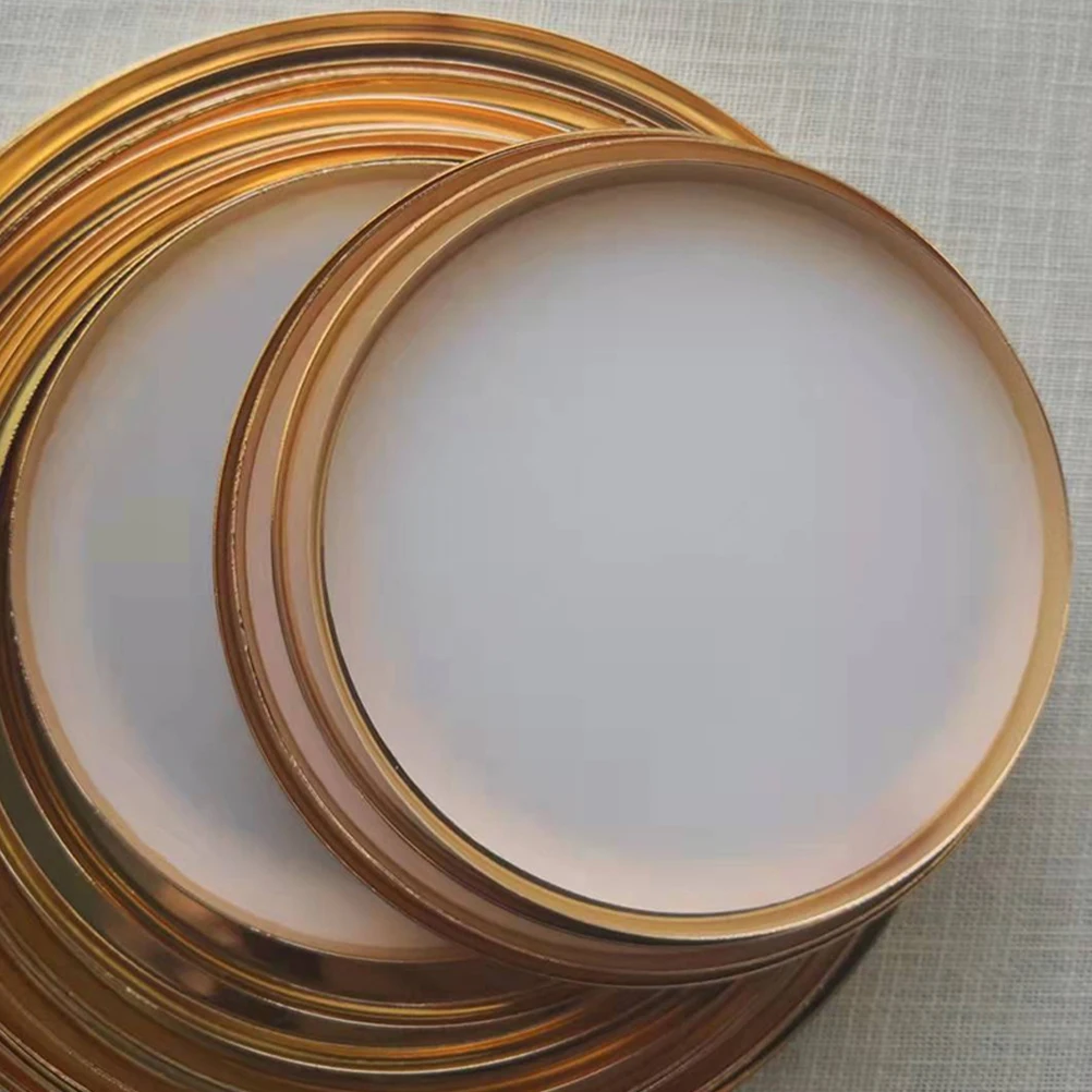 

2Pcs Round Lamp Shade Covers Dustproof Acrylic Board Soft Light Diffuser for Table Floor Lamps LED Curtain Lights