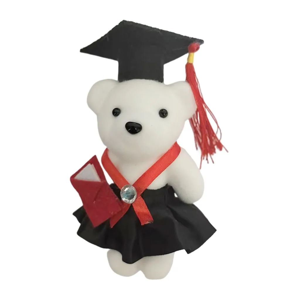 

10Pcs Sitting Bear Doctor Bear Cute Cartoon Lovely Design Foam Material Creative Gift Doctorate Bear High School Graduation
