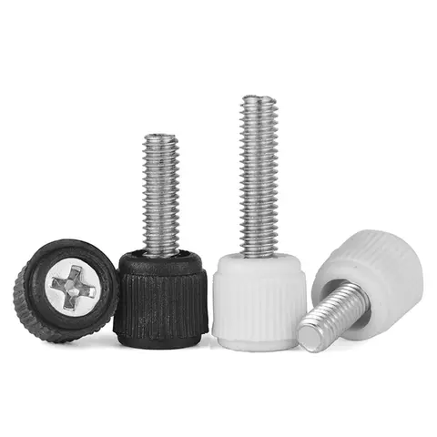 10~200pcs M3 M4 6#-32 Desktop Computer Case Thumb Screws Phillips Head Toolless Adjustment Hand-Tighten Computer Screw L6~16mm