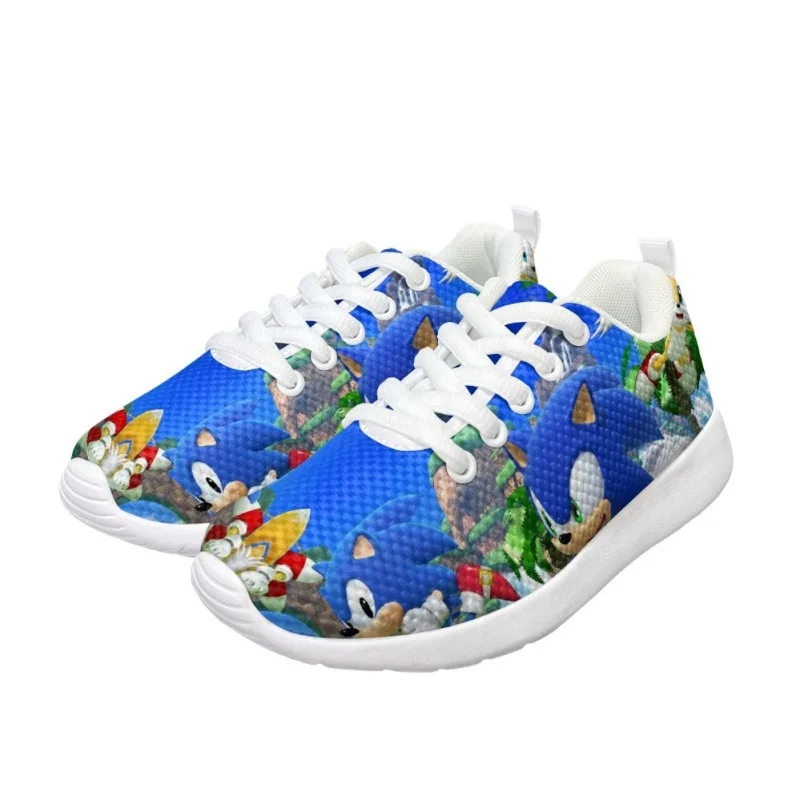 Sonic The Hedgehog Kids Sneakers Anime Cosplay antypoślizgowe miękkie podeszwa malucha buty dziecięce dla chłopców dziewczynka oddychające buty do