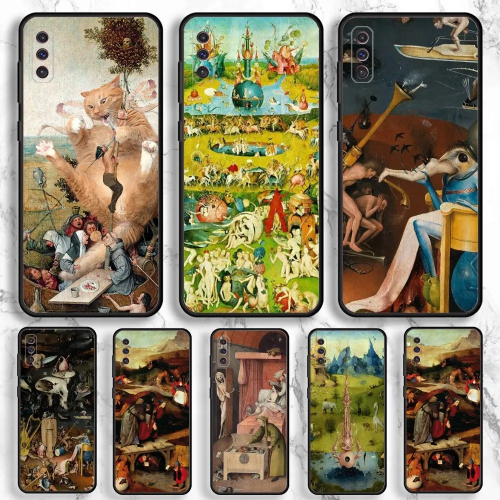 Hieronymus Bosch Painting Art Phone Case For Samsung Galaxy A13,A21s,A22,A31,A32,A52,A53,A71,A80,A91 Soft Black Phone Cover