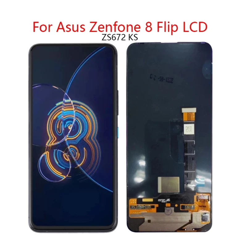 AMOLED 6,67 'для Asus Zenfone 8, ЖК-дисплей с сенсорным дигитайзером в сборе для ZS672KS, ЖК-экран