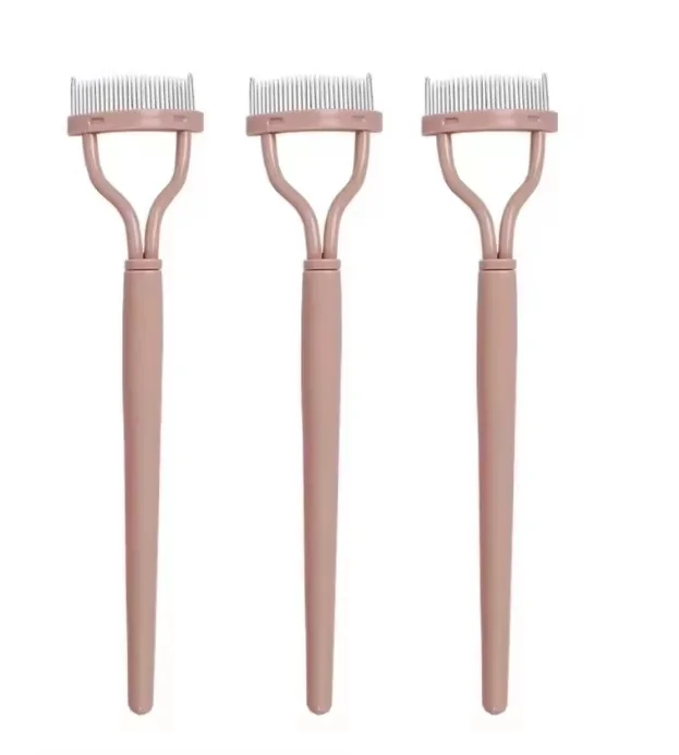 3-teiliges Wimperntrennset mit Metallzähnen, Gerader Wimpernformer, Edelstahl-Wimpernbürste, Wimpernkamm, Mascara-Former, Beauty-Make-up-Tool