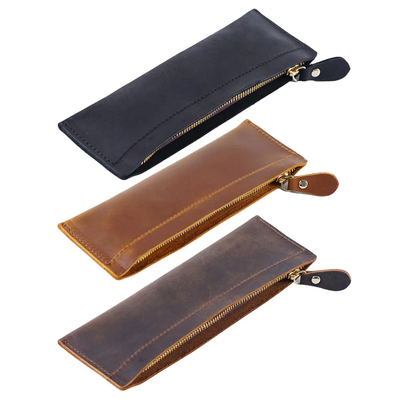 Purse Bag PU Leather Pen Pencil Pouch for Students Teenagers Travel