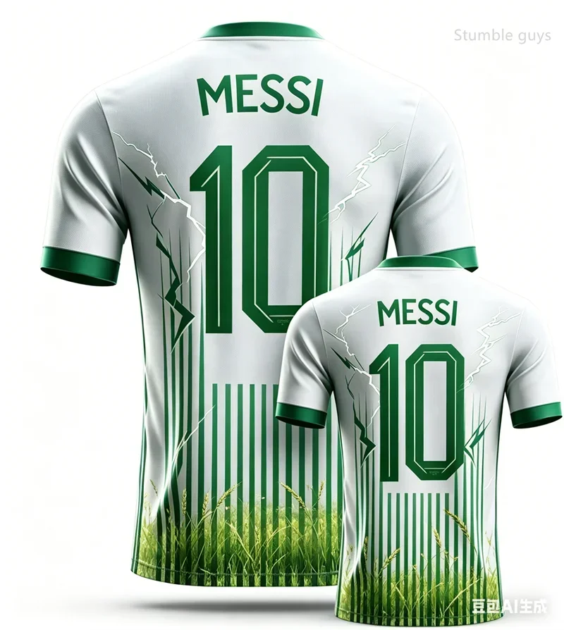 2026 Sommer Herren Messi Nr. 10 KI-bedrucktes Fußball-Kurzarmtrikot, modisches Oversize-T-Shirt für den Alltag und Outdoor – Detail 3