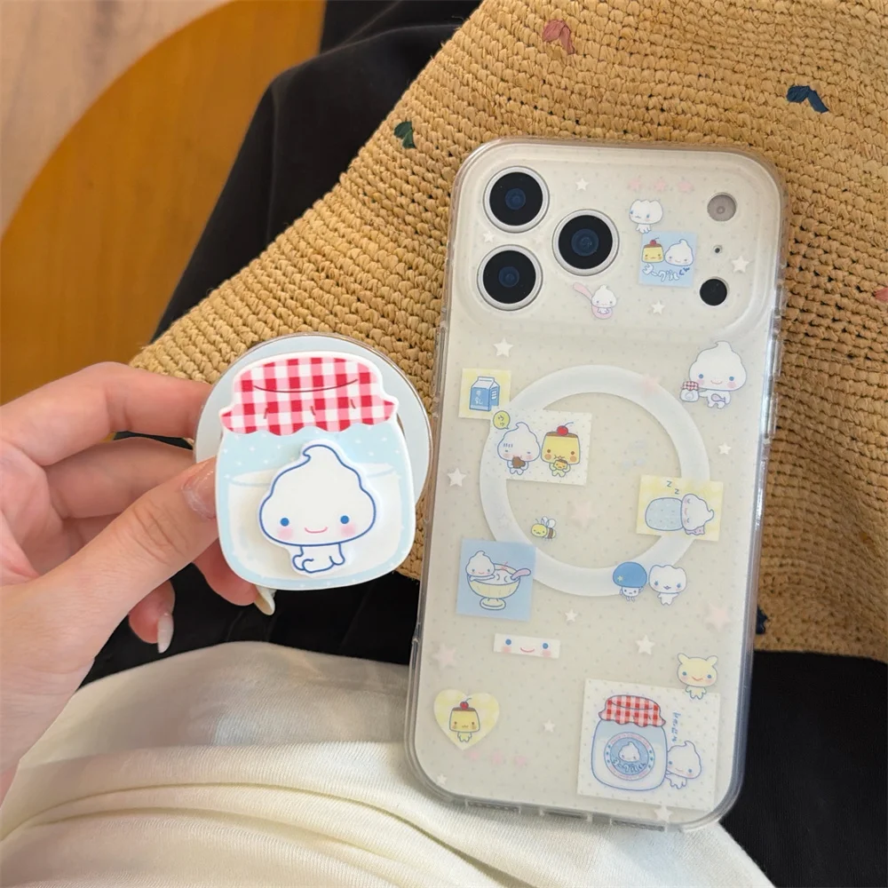 

Kawaii Cartoon Animal Magnetic Phone Case With Magsafe Stand Cover for iPhone 15 16 Pro 17 Pro Mas 15 Pro Funda Shockproof Cover