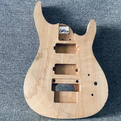 GB932 Floyd Rose Electric Guitar Unfinished Guitar Body in Solid Redwood 2 Humbucker Pickups Surface Damages Dirty Cracks