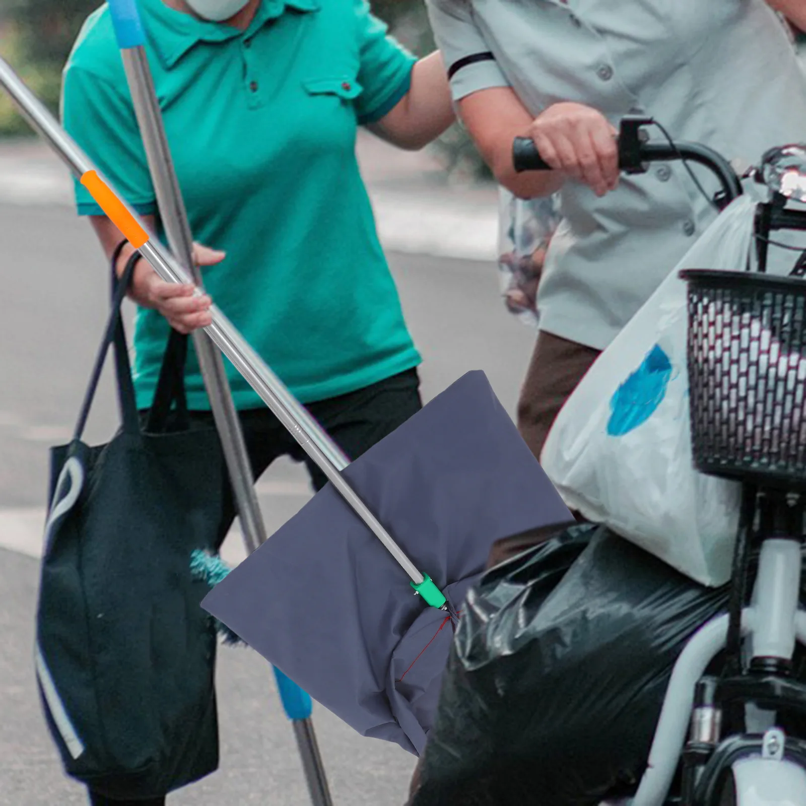 

Windproof Dustpan Shovel Large Yard Waste Bag Heavy Duty Leaf Container Trash Picking Tool Garbage Collector Outdoor Broom Pan