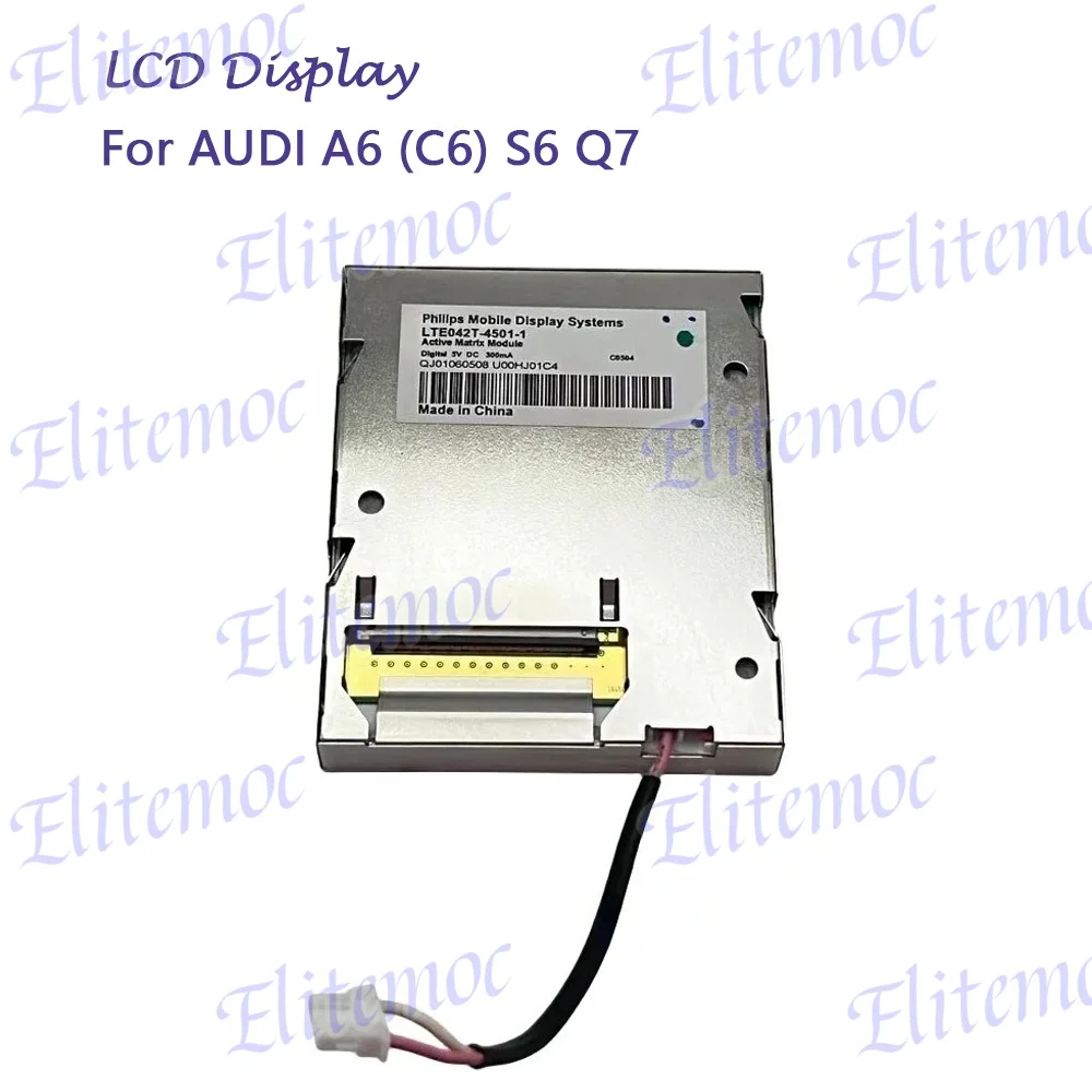

LTE042T-4501-1 Original 4.2" inch LCD Display Dashboard for AUDI A6 (C6) S6 Q7 Instrument Cluster Speedometer Replacement