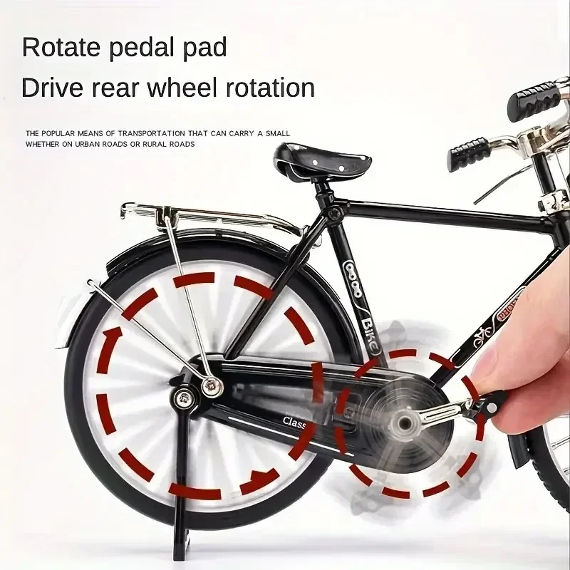 Creatief doe-het-zelf fietsmodel speelgoed woondecoratie simulatie retro 28 metalen gegoten fietsmodel 1:10 leuk speelgoed decoratie ambachten