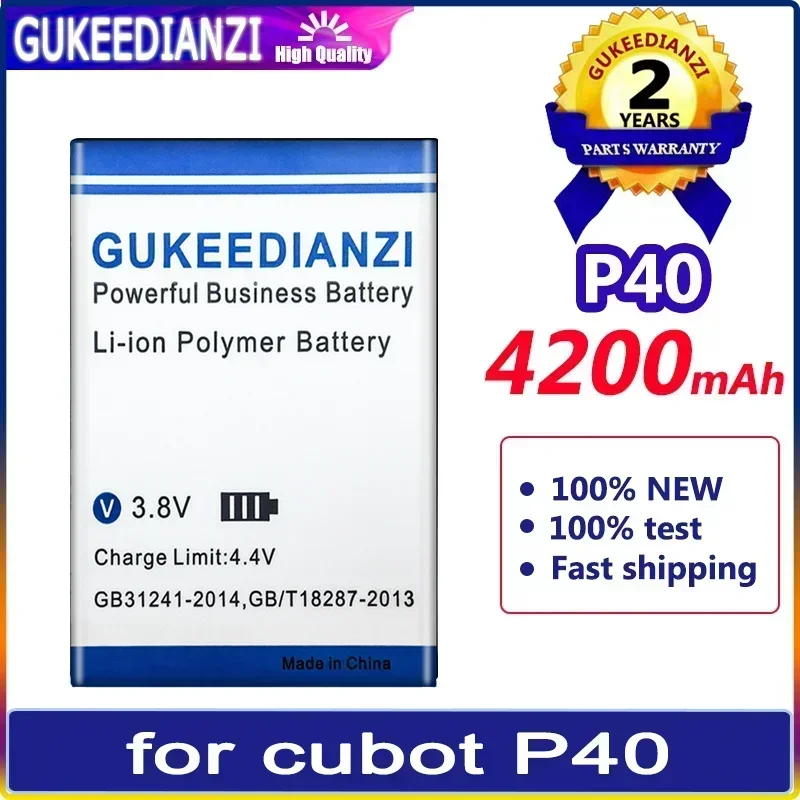 Baterie do telefonów komórkowych o dużej pojemności 4200 mAh do przenośnej baterii zamiennej do smartfona cubot P40