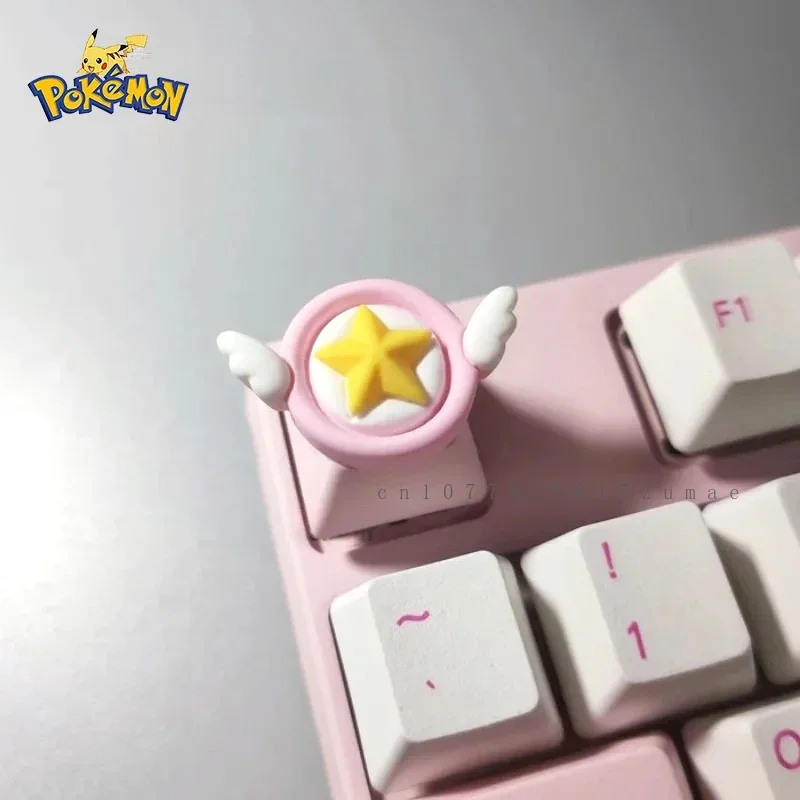 Pokemon DIY Sailor Moon Luna Love Wings Spacebar Keycaps Pikachu Keycaps Mechanical Keyboard Cherry MX Axis Accessories Gifts