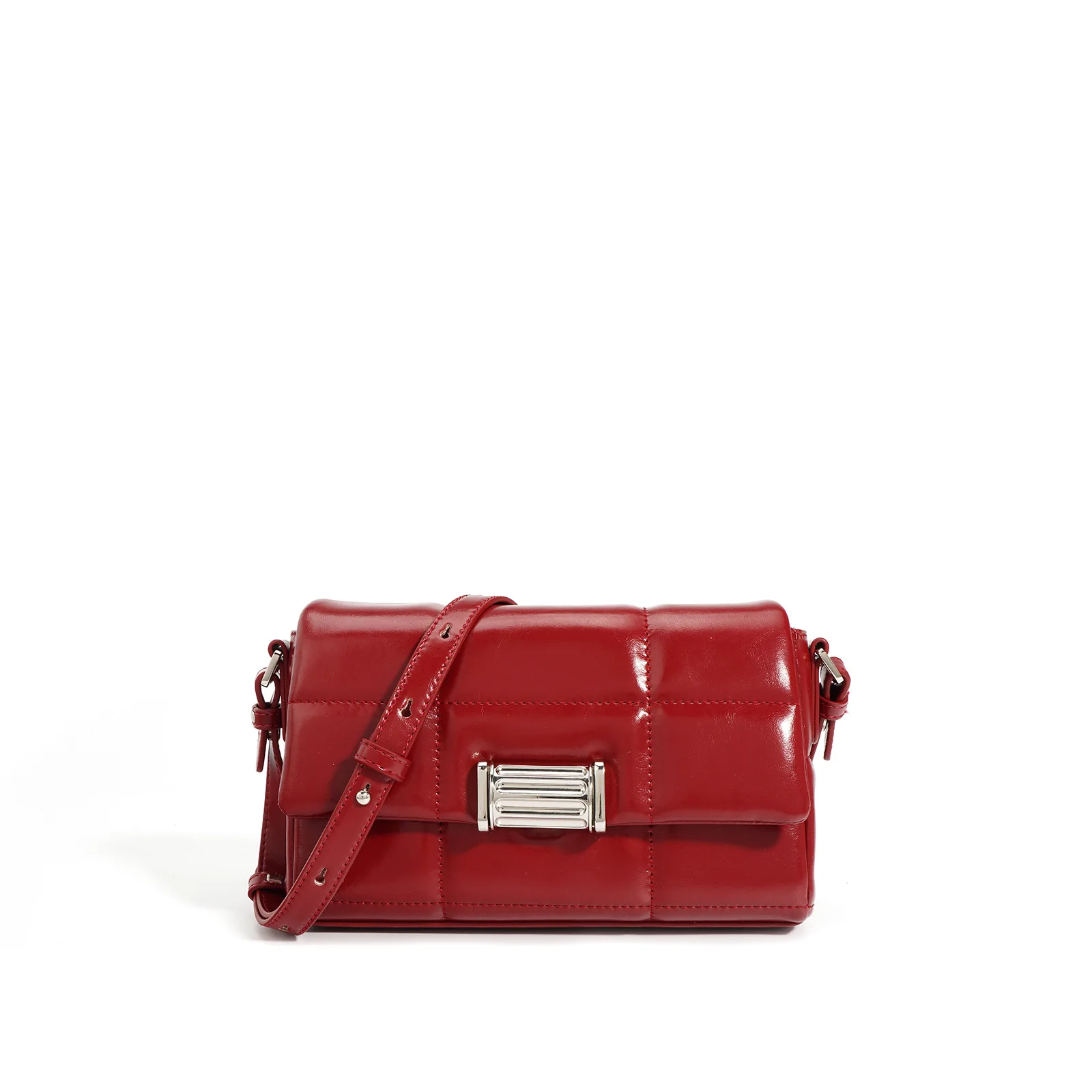 Genuine Leather Bags for Women with Chain Strap and Lock Buckie Unique Design Diamond Lattice Shoulder Elegant Luxury Handbags