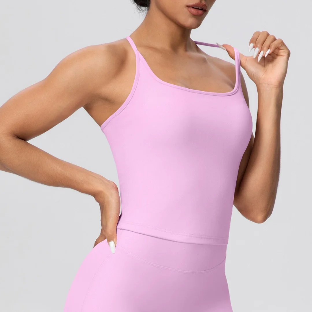 

Женский спортивный жилет для йоги с U-образным вырезом, быстросохнущий противоударный спортивный бюстгальтер, топ для фитнеса, одежда для бега, тренировок, спортивный жилет для спортзала