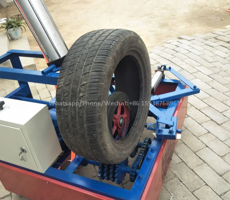 Scrap Waste Old Tyre Cutting Recycling Production Line Radial Tire Cutter Grinder Shredder Machine