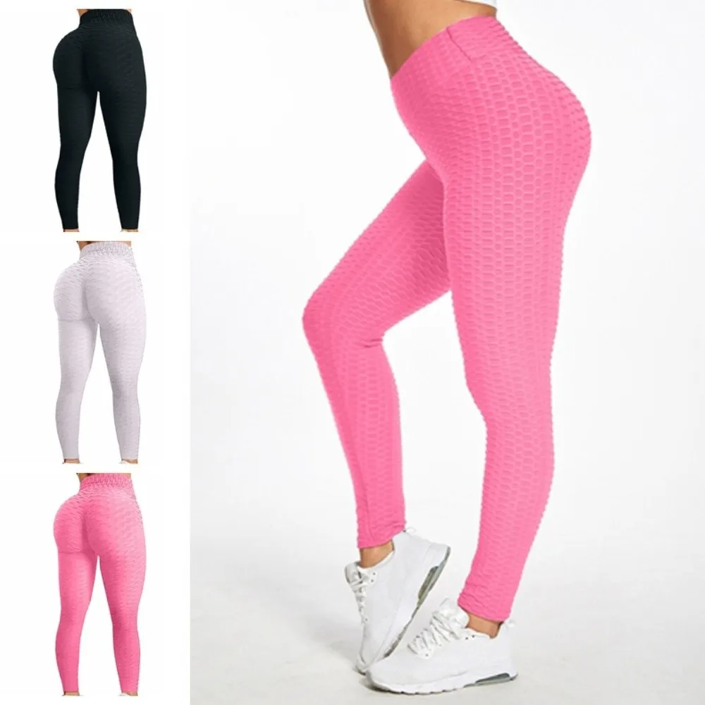 Pineapple Grid Yoga Sports Pants Hip-lifting Elastic Sports Fitness Leggings High Waist Quick Dry Yoga Seamless Leggings