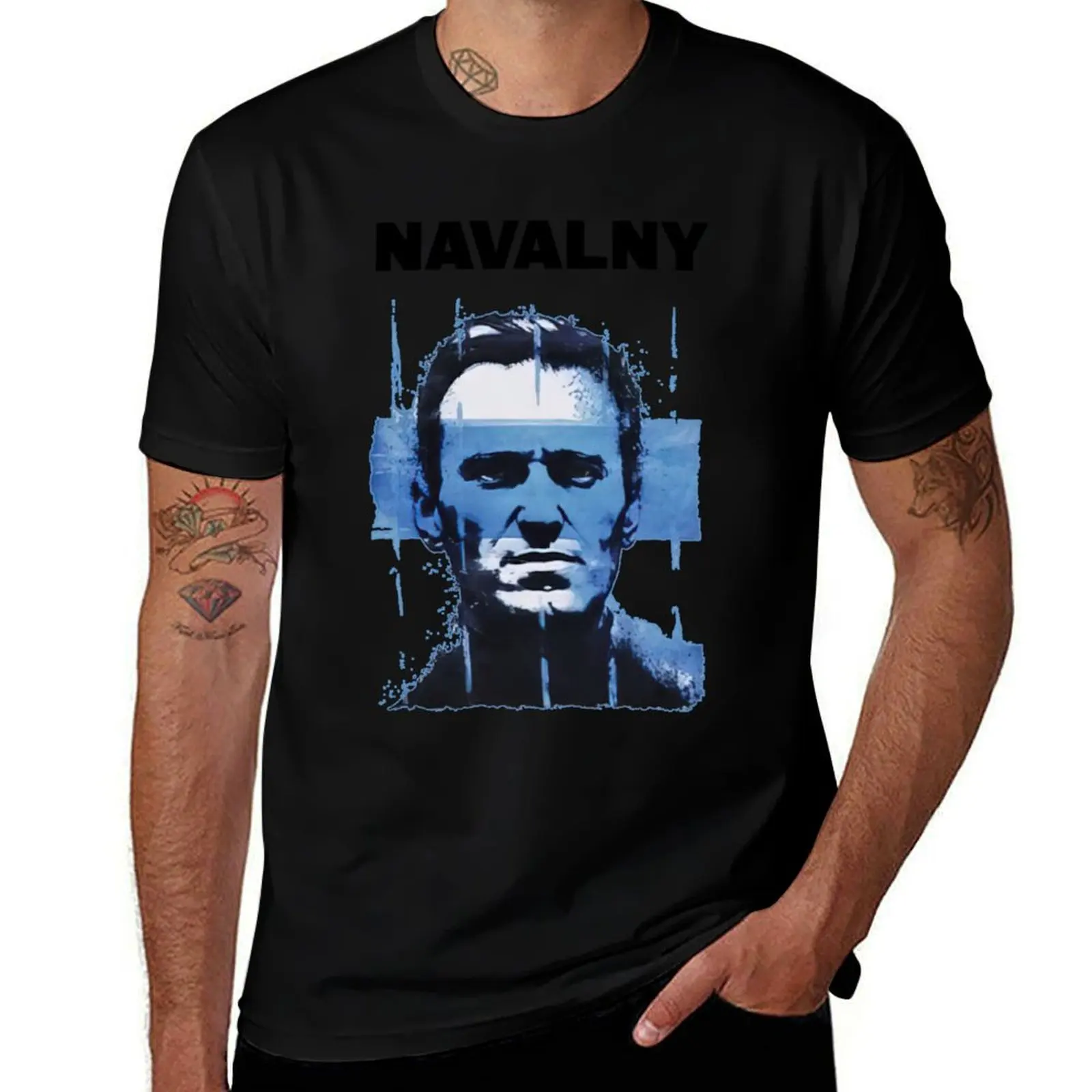 

Alexei Navalny blue T-Shirt anime tshirt t shirts for man pack cotton cotton t shirt pack T-Shirt