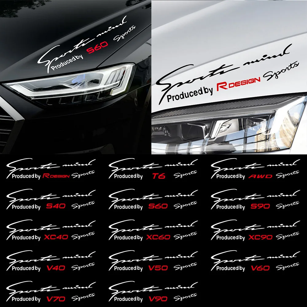 Автомобильный Стайлинг, наклейка на брови, декор, автоаксессуары для Volvo Rdesign S40 S60 S80 V40 V50 V70 V90 XC30 V80 XC40