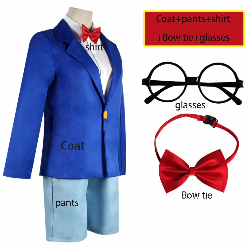 Detective Conan cosplay costume Kudo Shinichi costume men's school uniform