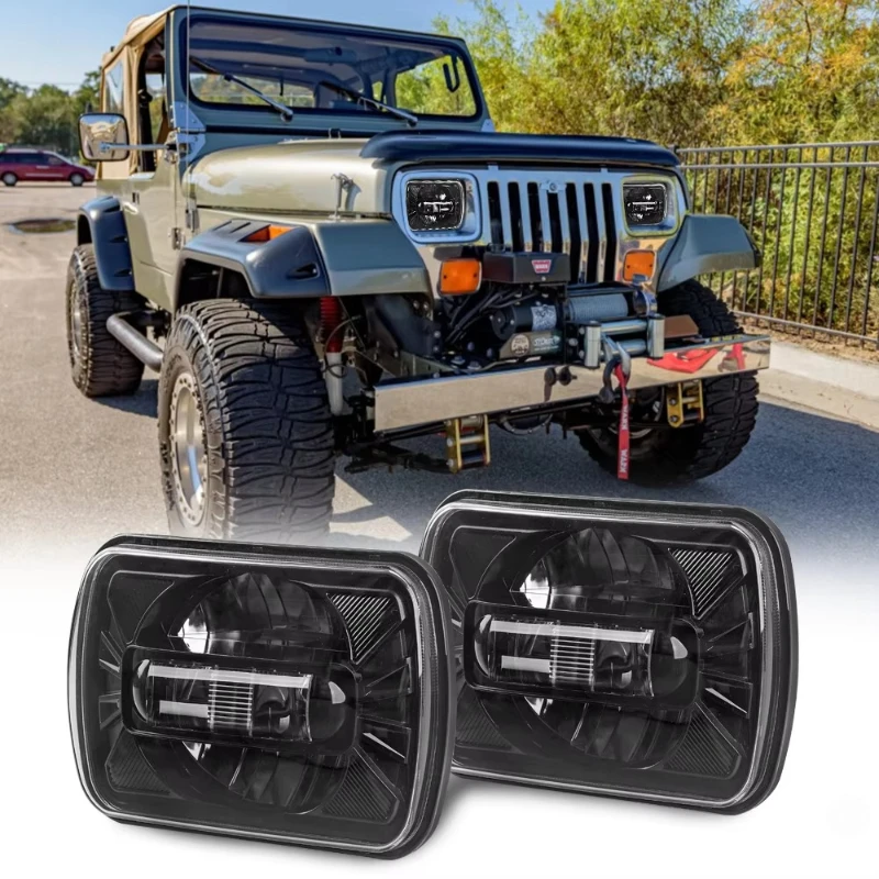 

5X7 7x6 Inch Offroad Led High Low Beam Headlight for jeep Cherokee Xj WRANGLER YJ for TOYOTA TRUCK PICKUP DRL DOT Headlamp