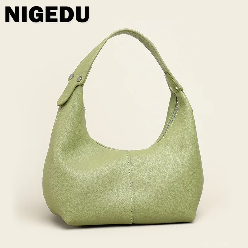 Borsa ascellare da donna semplice in tinta unita Moda Borse a tracolla Hobos femminili in morbida pelle Borsa e portamonete da donna di design di