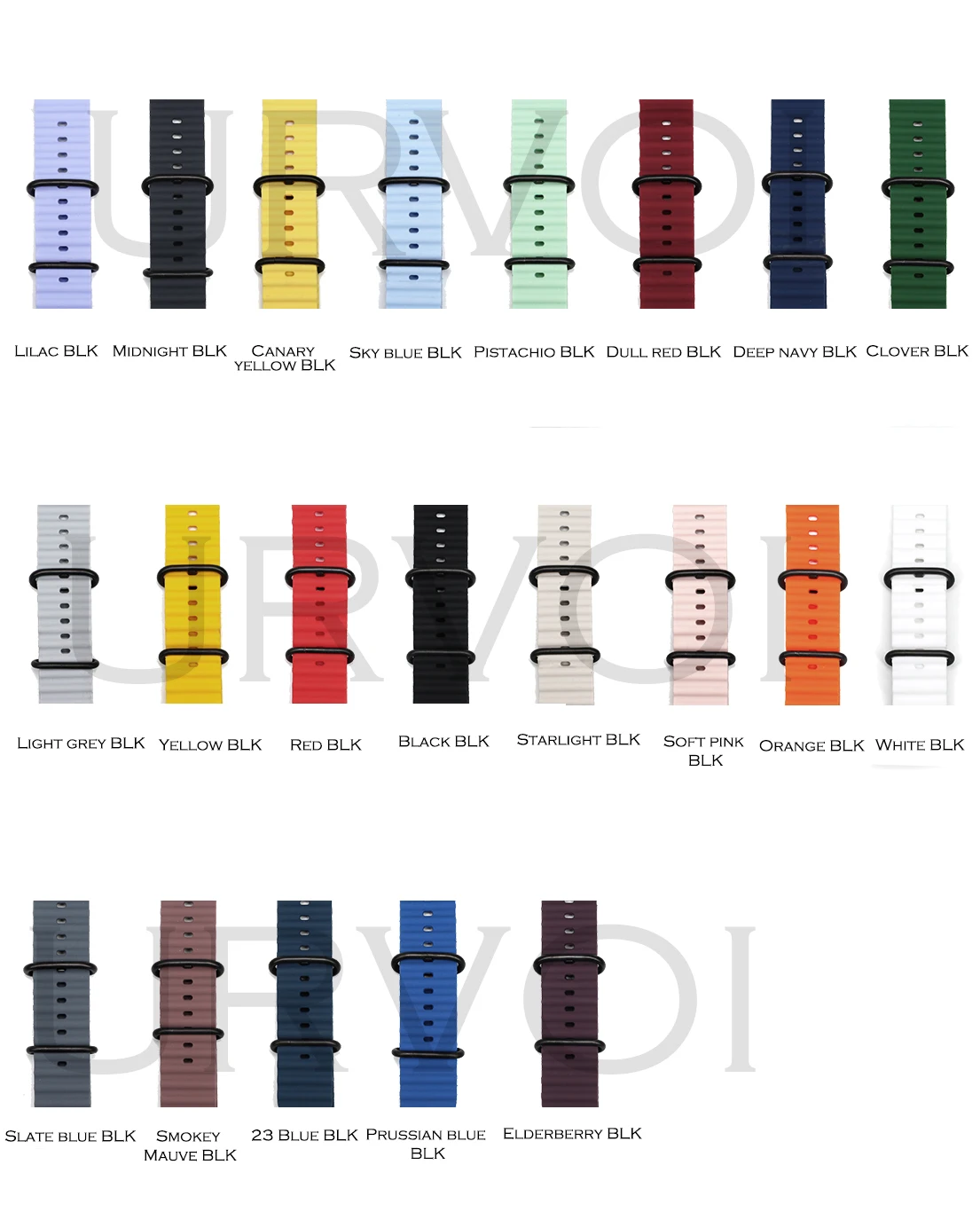 URVOI Ocean-Armband für Apple Watch Ultra 4 3 2, Armband für die Serie 12 11 10 9 8 SE3, Sportarmband für iWatch, Silikonarmband für Damen und Herren. – Detail 1