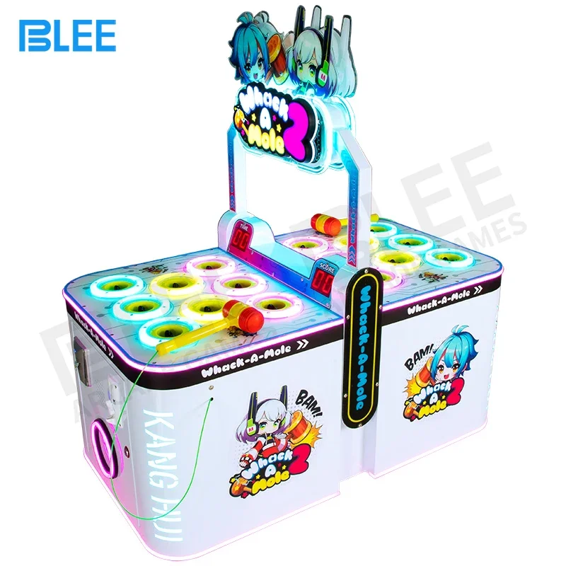 BLEE Indoor Carnival Arcade Coin Operated Knock Hamster Machine Suitable Arcade Hitting Hammer Game for children