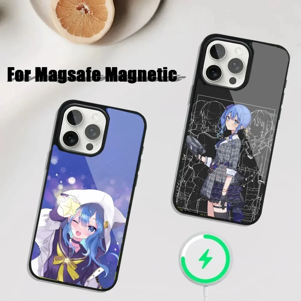 

Hoshimachi Suisei Phone Case For iPhone 16,15,14,13,12,11,Plus,Pro,Max Mini Magsafe Magnetic Wireless Charging