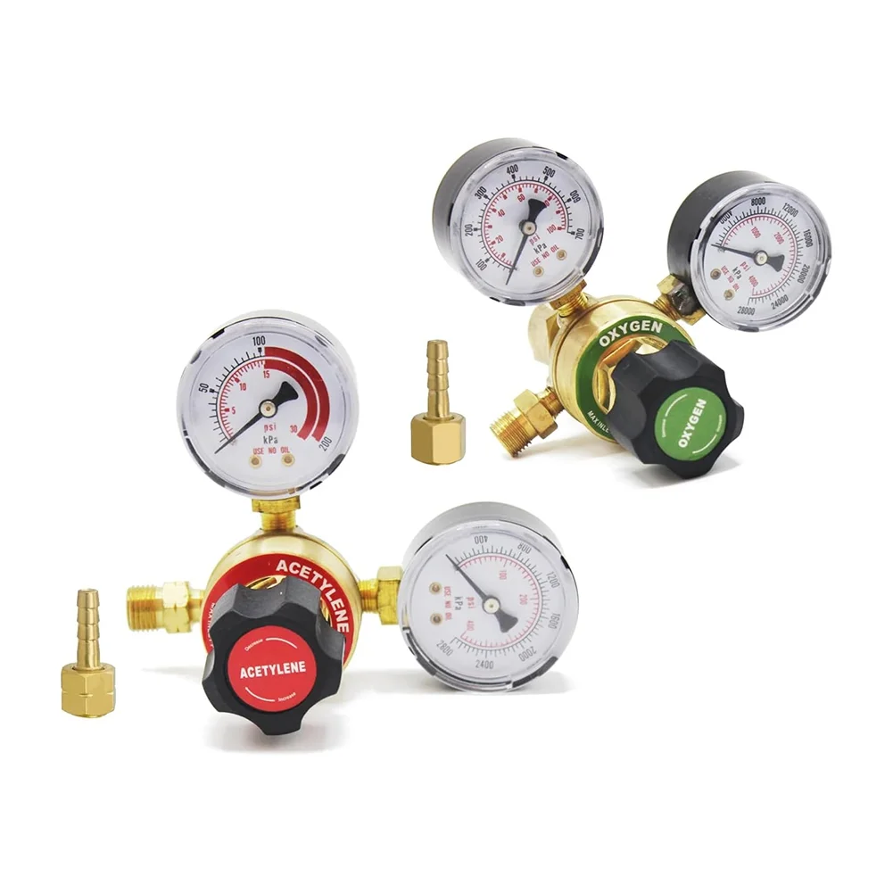 LLCS-Oxygen Acetylene Regulator Set, Welding Regulators Oxygen &Acetylene Gauges, Oxygen & Acetylene Regulator Combo