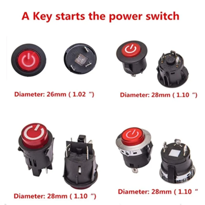 

One button start switch for children's electric car 3-pin power switch for baby battery car