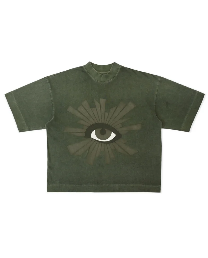 Military Green HOUSE OF ERRORS T-shirt Men Women 1:1 High Quality Heavy Fabric Tee Eye Foam Puff Print Short Sleeve